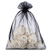 Organza bags 22 x 30 cm - black Organza bags