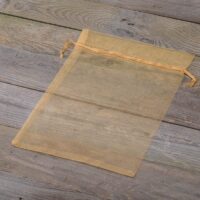 Organza bags 26 x 35 cm - gold Bags with quick and easy closure