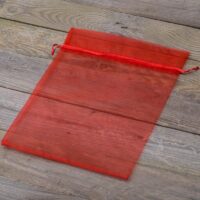 Organza bags 26 x 35 cm - red Valentine's Day