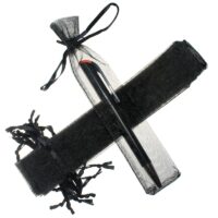 Organza bags 3,5 x 19 cm - black Small bags 3,5x19cm