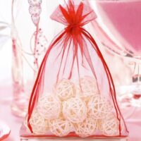 Organza bags 40 x 55 cm - red Fruit bags