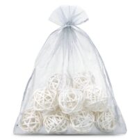 Organza bags 40 x 55 cm - silver Large bags 40x55 cm