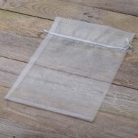 Organza bags 40 x 55 cm - silver Bags with quick and easy closure