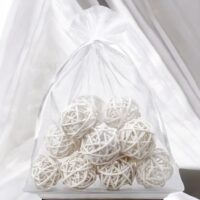 Organza bags 40 x 55 cm - white Large bags 40x55 cm