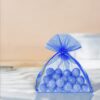 Organza bags 5 x 7 cm - blue Blue bags