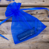 Organza bags 5 x 7 cm - blue Lavender and scented dried filling