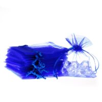 Organza bags 5 x 7 cm - blue Women's Day