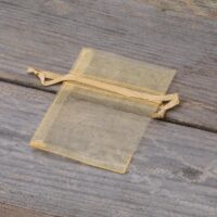 Organza bags 6 x 8 cm - gold Lavender and scented dried filling