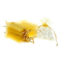 Organza bags 6 x 8 cm - gold Organza bags