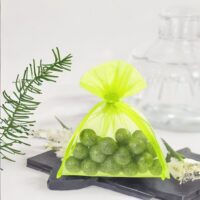 Organza bags 6 x 8 cm - neon green Green bags