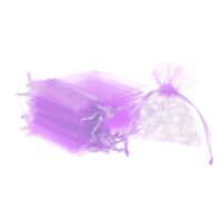 Organza bags 6 x 8 cm - light purple Easter