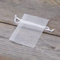 Organza bags 6 x 8 cm - white Table decoration