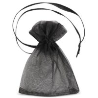 Organza bags 7 x 9 cm (SDB) - black Small bags 7x9 cm