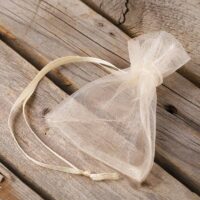 Organza bags 7 x 9 cm (SDB) - ecru Small bags 7x9 cm