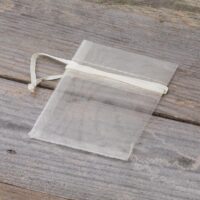 Organza bags 7 x 9 cm (SDB) - ecru Lavender and scented dried filling