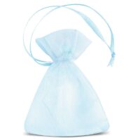 Organza bags 7 x 9 cm (SDB) - light blue Light blue bags