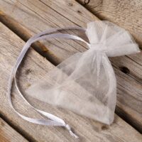 Organza bags 7 x 9 cm (SDB) - silver Pouches silver / grey