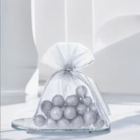 Organza bags 7 x 9 cm - silver Pouches silver / grey