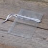 Organza bags 7 x 9 cm (SDB) - silver Valentine's Day