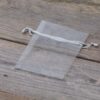 Organza bags 7 x 9 cm - silver Baptism