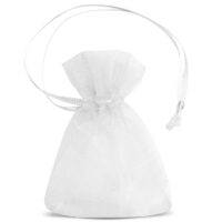 Organza bags 7 x 9 cm (SDB) - white Small bags 7x9 cm