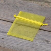 Organza bags 7 x 9 cm - yellow Organza bags