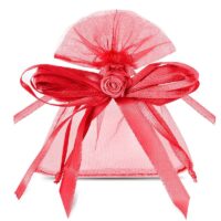 Organza bags 8 x 10 cm - burgundy B Burgundy bags