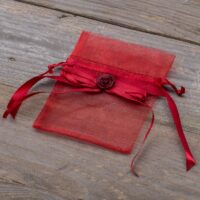 Organza bags 8 x 10 cm - burgundy B Valentine's Day