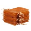 Organza bags 8 x 10 cm - brown Small bags 8x10 cm