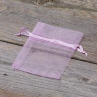 Organza bags 8 x 10 cm - light purple Wedding bags