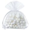 Organza bags 8 x 10 cm - white Wedding bags