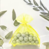 Organza bags 8 x 10 cm - yellow Wedding bags