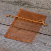 Organza bags 9 x 12 cm - brown Organza bags