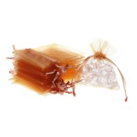 Organza bags 9 x 12 cm - brown Small bags