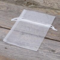 Organza bags 9 x 12 cm - white Organza bags