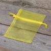 Organza bags 9 x 12 cm - yellow Easter