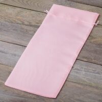 Satin bag 16 x 37 cm - light pink Pink bags