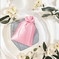 Satin bags 12 x 15 cm - light pink Satin bags