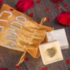 Satin bags 12 x 15 cm - red Valentine's Day