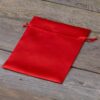 Satin bags 12 x 15 cm - red Table decoration