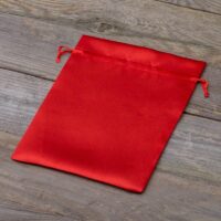 Satin bags 15 x 20 cm - red Christmas bag