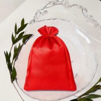 Satin bags 26 x 35 cm - red Clothing and underwear