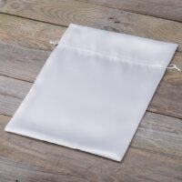 Satin bags 26 x 35 cm - white Clothing and underwear