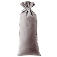 Velvet pouch 16 x 37 cm - silver Pouches silver / grey