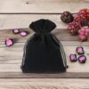 Velvet pouches 10 x 13 cm - black Thanks to guests