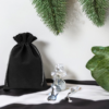 Velvet pouches 12 x 15 cm - black First Communion
