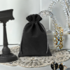 Velvet pouches 15 x 20 cm - black Candles