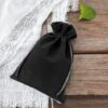 Velvet pouches 15 x 20 cm - black Pouches with quick and easy closure
