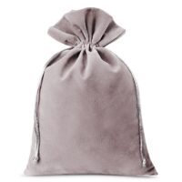 Velvet pouches 26 x 35 cm - silver Large bags 26x35 cm