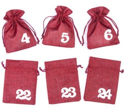 Advent calendar bags